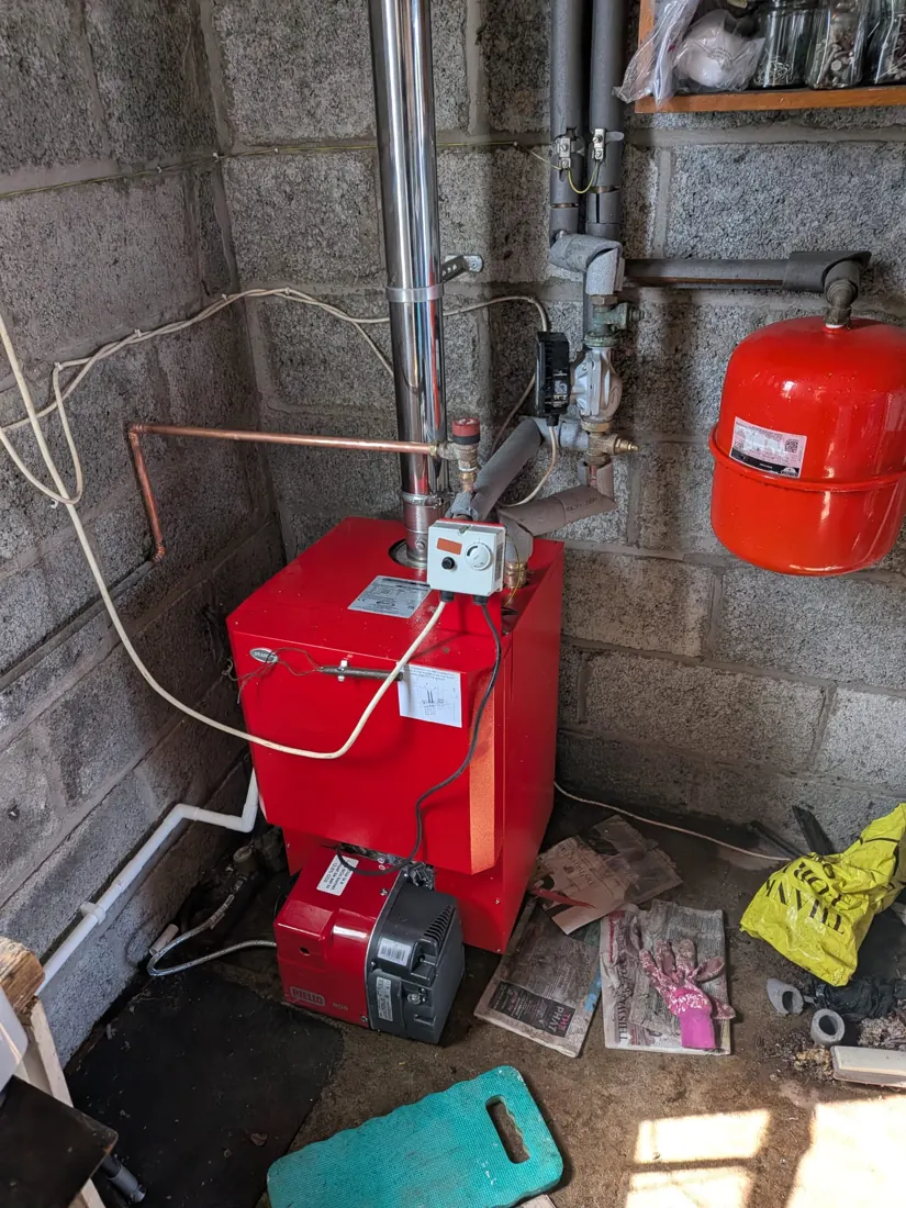 Oil boiler in the garage &ndash; Grant, by Dundonald Plumbing & Heating